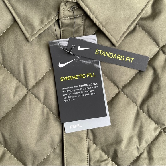 NIKE REPEL MENS SYNTHETIC FILL GOLF SHIRT JACKET SIZE XL QUILTED INSULATED GREEN - Picture 4 of 9